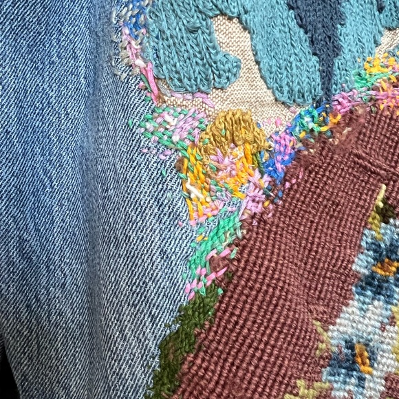 šHOST PICKš RARE! ONE OF A KIND! Leviās 501 Jeans Upcycled Patched Embroidered - Picture 13 of 17